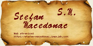 Stefan Macedonac vizit kartica